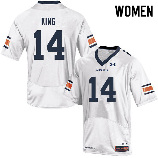 Women's Auburn Tigers #14 Landen King White 2022 College Stitched Football Jersey